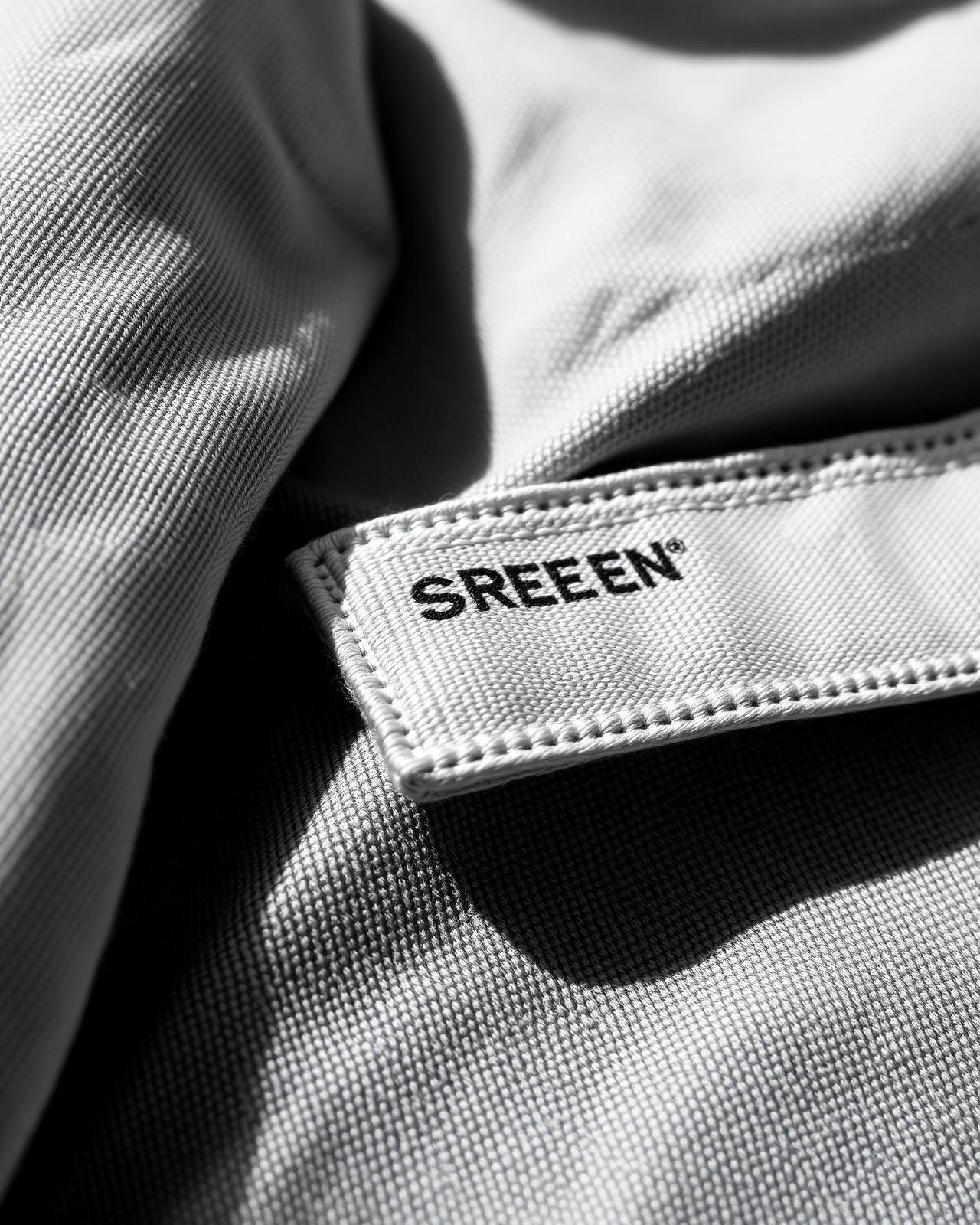 Detail van geweven label en stof